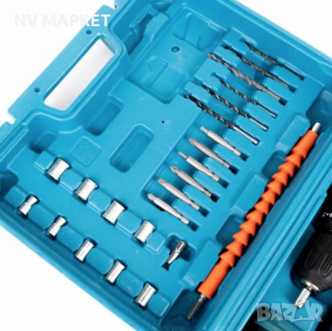 Акумулаторен Винтоверт с две батерии и аксесоари , снимка 6 - Винтоверти - 53836528