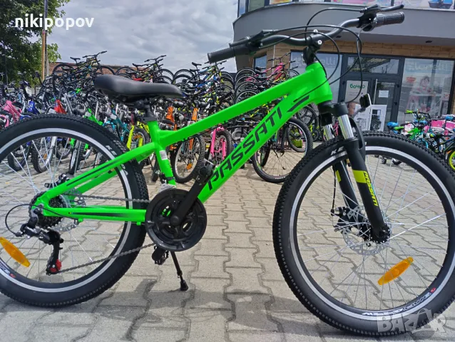 PASSATI Велосипед 24" ALUMINIUM зелен, снимка 1