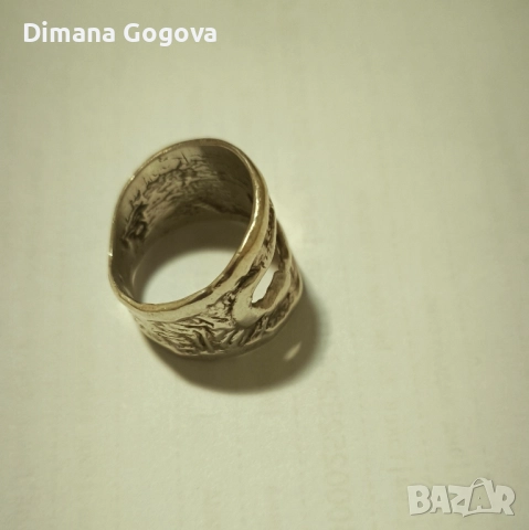 Сребърен пръстен, снимка 3 - Пръстени - 51489746