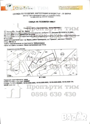 Парцел Виница 945 м2, 179900 € , снимка 2 - Парцели - 49671413