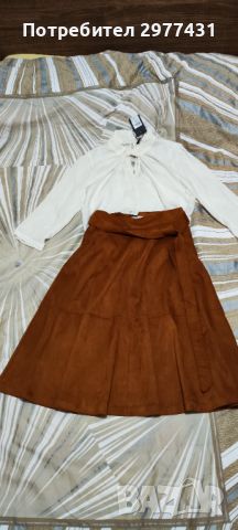 Дамска пола и риза , снимка 4 - Комплекти - 45745444