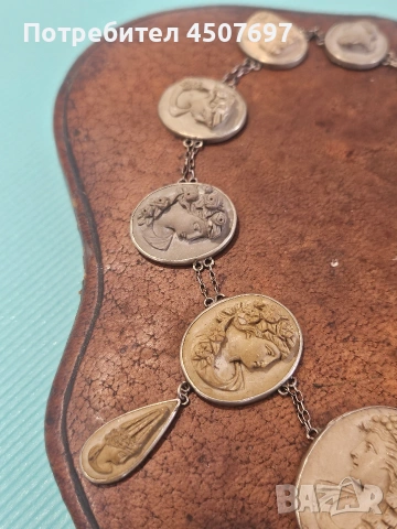 Викторианско колие от лава камея., снимка 3 - Колиета, медальони, синджири - 53859009