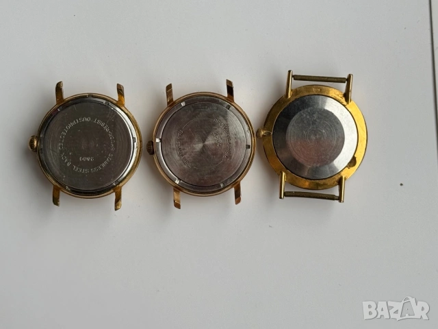Лот позлатени часовници Poljot Wostok, снимка 3 - Антикварни и старинни предмети - 54207324