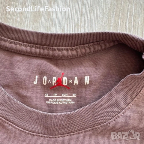 Мъжка тениска с къс ръкав Paris Saint-Germain x Jordan размер XS кафява, снимка 3 - Тениски - 52283231