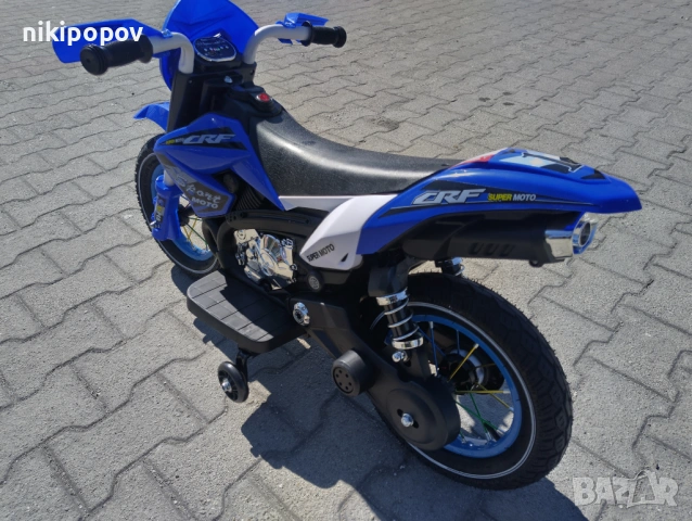 Акумулаторен мотор с помпещи гуми SUPER MOTO син, снимка 10 - Детски велосипеди, триколки и коли - 53569684