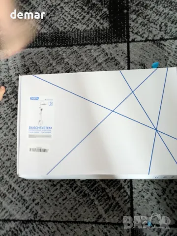 Комплект душ с регулируема релса DERW, с квадратна глава тип „Rainfall“ 25 см, черен, снимка 9 - Душове - 49987959