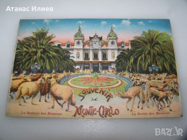 Стара забавна пощенска картичка Монте Карло, снимка 1 - Филателия - 46367642