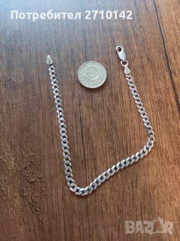 Сребърна гривна 925 ITALY, снимка 5 - Колиета, медальони, синджири - 52198061