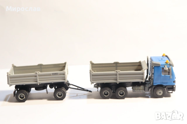 KIBRI H0 1/87 MERCEDES ACTROS САМОСВАЛ ГОНДОЛА КАМИОН МОДЕЛ, снимка 4 - Колекции - 53129143