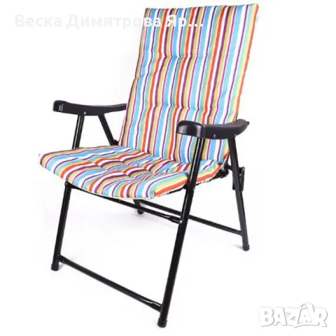 Голям сгъваем къмпинг стол с възглавница – комфорт навсякъде с теб NS3938, снимка 6 - Градински мебели, декорация  - 49908792