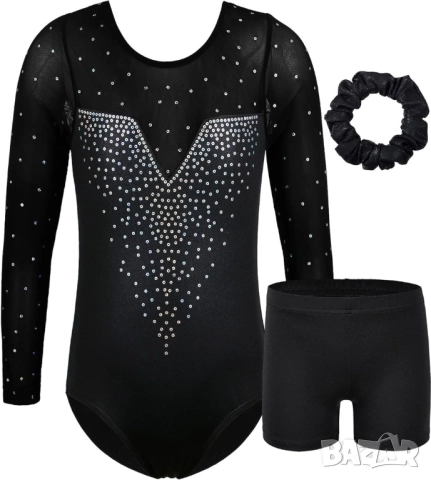 Детско спортно трико за художествена гимнастика размер 128, 8 години, снимка 3 - Художествена гимнастика - 52017842