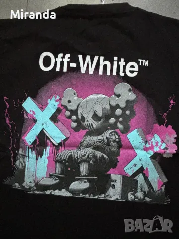 Off White черна мъжка тениска , снимка 4 - Тениски - 47163914