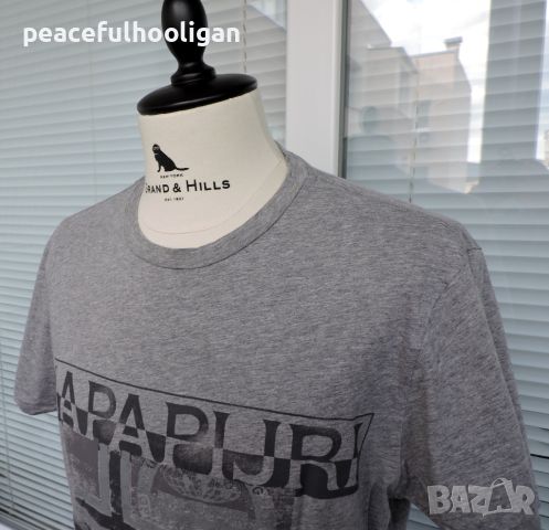 Napapijri Roundneck  T-Shirt - мъжка тениска  размер L , снимка 4 - Тениски - 45269768