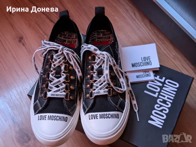 Дамски кецове Love Moschino 38 номер, снимка 4 - Кецове - 47678766