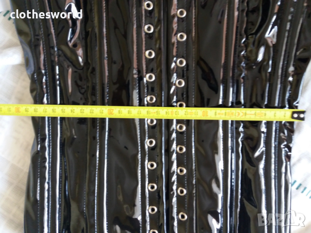 Лачен корсет с двойни метални банели, снимка 10 - Корсети, бюстиета, топове - 47496062