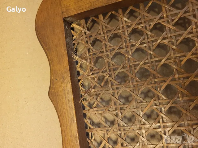 Стара закачалка за дрехи от масивно дърво и ратан , снимка 4 - Закачалки - 50382257
