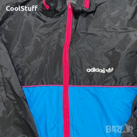 Adidas Vintage Яке Тип Ветровка Размер XL, снимка 2 - Спортни дрехи, екипи - 53905587