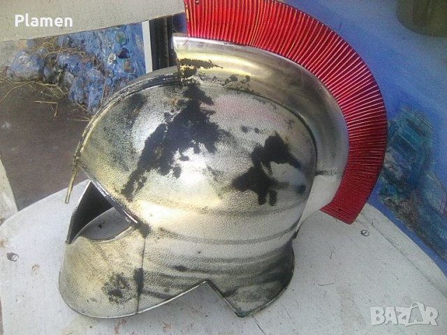 Пластмасов шлем копие на шлем от Троянската война, снимка 2 - Колекции - 46306501