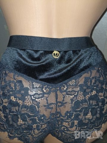 Doutzen's Hunkemoller - L, XL-Луксозни черни бикини дантела и кадифе , снимка 1 - Бельо - 45108202