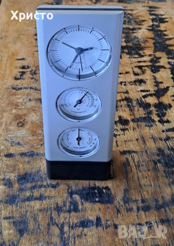 часовник с будилник, термометър и хидрометър за бюро разни, снимка 16 - Други - 13454690