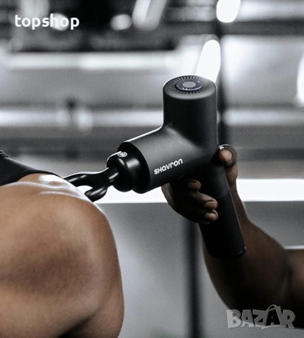 Чисто нов запечатан в целофан Shavron професионален и мощен масажен пистолет висок клас  Ръчен ..., снимка 7 - Фитнес уреди - 52851180