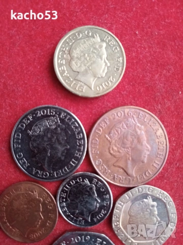 Кралски герб /щит/- Великобритания. Лот монети., снимка 5 - Нумизматика и бонистика - 53455750