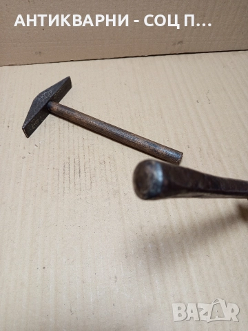Комплект Соц Стари Ръчно Ковани Наковалня С Чук За Клепане На Коси. , снимка 8 - Антикварни и старинни предмети - 52618943