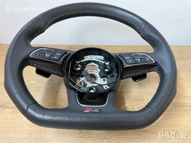 Оригинален скосен перфориран Мулти волан Audi RS4 Ауди РС4 audi, снимка 4 - Части - 51488649