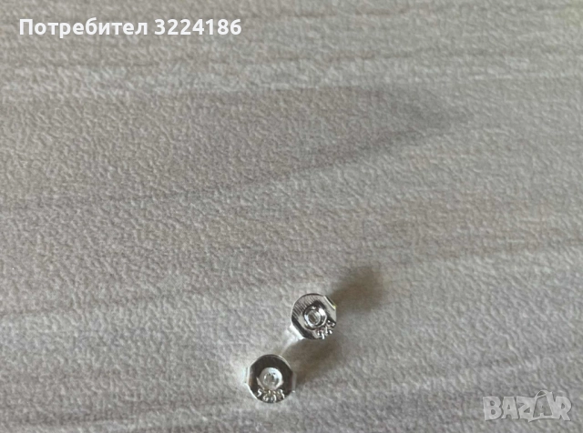 Сребърни обеци топчета 8 мм, снимка 3 - Обеци - 51635285