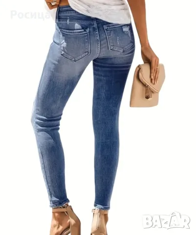 Накъсани дамски дънки М размер 27 номер , снимка 4 - Дънки - 50209195