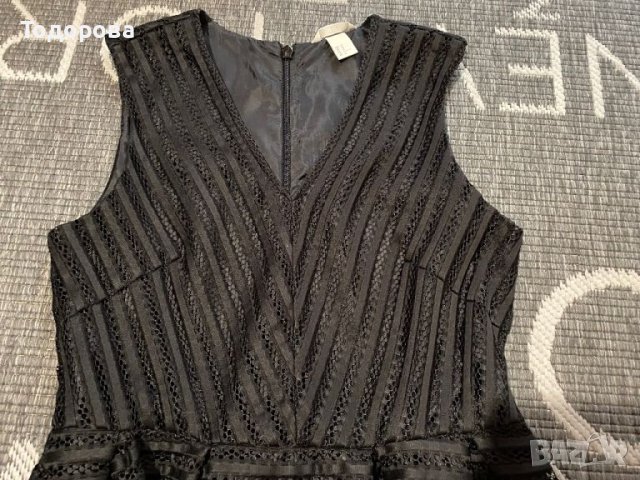 Черна рокля H&M без ръкав, над коляно, снимка 2 - Рокли - 45791703