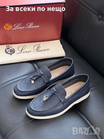 Loro Piana Дамски Тъмносини Ежедневни Обувки Естествена Кожа Лоро Пиана Код E476