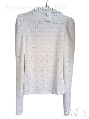 Блуза бяла с дълъг ръкав, снимка 1 - Блузи с дълъг ръкав и пуловери - 46410868
