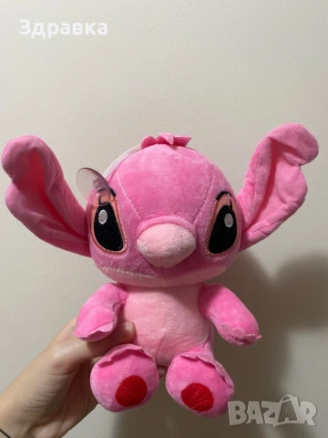 Плюшена играчка Ейнджъл от Лило и Стич, Розов, 20см