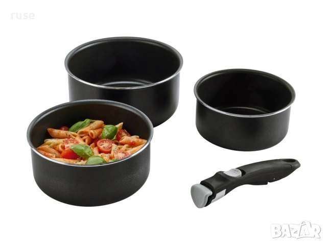 НОВИ! Комплект тенджери със сваляща се дръжка 4 части , снимка 2 - Съдове за готвене - 54145361