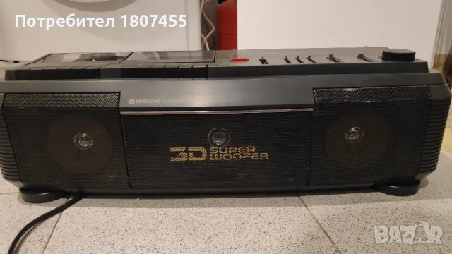 Hitachi TRK 3D 30E Super Woofer Radio Cassette Recorder, снимка 1 - Радиокасетофони, транзистори - 47797104