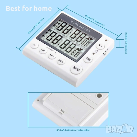 Кухненски таймер Runleader, таймер за пекарна, цифров дисплей за готвене, таймер за обратно броене, снимка 5 - Други - 53444442