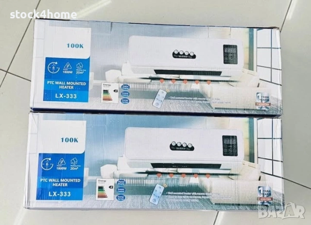 Стенен PTC отоплител и вентилатор LX-333 – 1800W, дистанционно управление и таймер