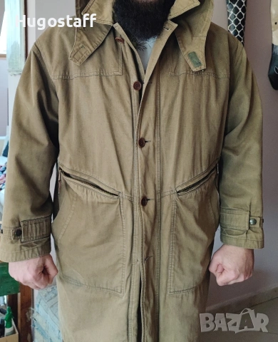 Винтидж Iceberg топла военна парка шуба с дебела подплата качулка Хл, снимка 2 - Якета - 53377931