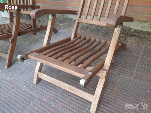  	Луксозен скандинавски стол,тиково дърво , сгъваем, шезлонг , Jackson Deckchair, снимка 10 - Столове - 41303684