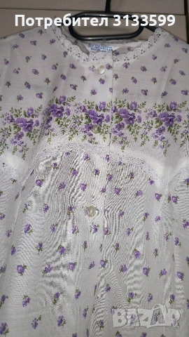 Дамски нощници с дълъг ръкав за пролет и есен - размер 46, снимка 6 - Нощници - 51308298