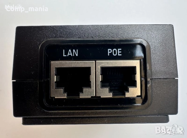 Гигабитов PоE инжектор Ubiquiti POE-48-24W-G, снимка 3 - Мрежови адаптери - 51984409