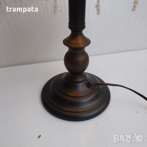 НАЙ ДОБРАТА ОФЕРТА Vintage Настолна Лампа MASSIVE , месинг ,метал, стъкло, маниста., снимка 3 - Настолни лампи - 52867191