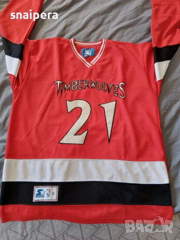 Колекционерска фланелка на Кевин Гарнет от Тимбъруулвс - 2001 година, снимка 10 - Фен артикули - 53891437