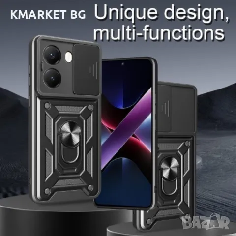 Xiaomi Poco X7 Pro 5G / Redmi Turbo 4 5G Удароустойчив Ring Holder Калъф и Протектор, снимка 14 - Калъфи, кейсове - 48915215