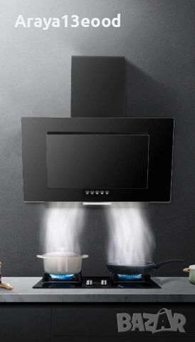 Стилен кухненски абсорбатор HANSEATIC, черен, снимка 3 - Абсорбатори - 53946354