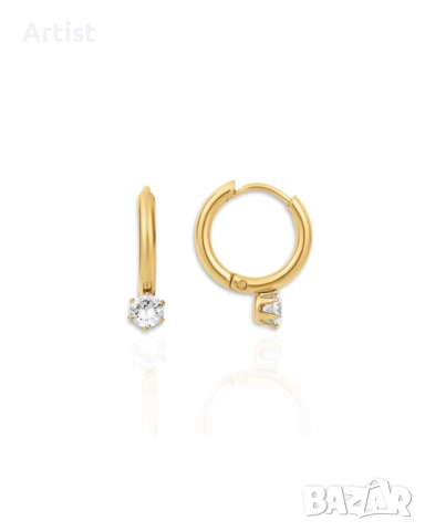 Стилен комплект обици и колие от хипоалергенна стомана, снимка 4 - Колиета, медальони, синджири - 52986979