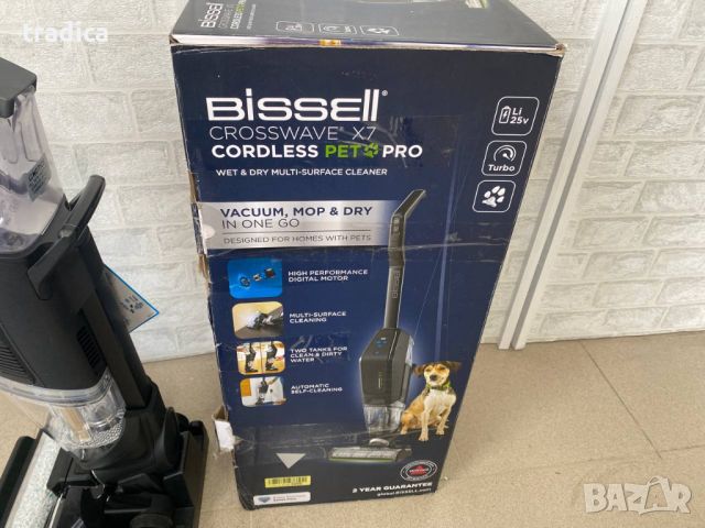 Многофункционална прахосмукачка моп BIssell CrossWave X7 Cordless Pet, снимка 7 - Прахосмукачки - 45451852