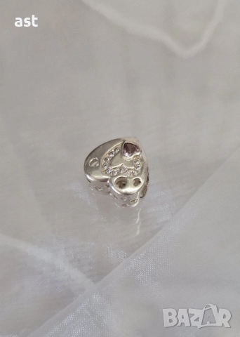 Сребърен елемент сърце, снимка 3 - Гривни - 52524574