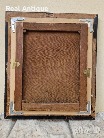 Много стара уникална антикварна авторска картина масло върху платно , снимка 7 - Картини - 53912924